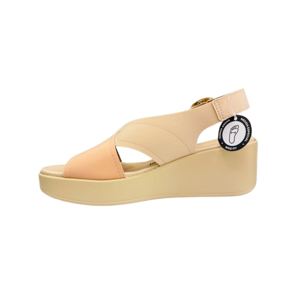 Alternative view of Sandalia Plataforma Piccadilly Beige con Tira Cruzada para Mujer