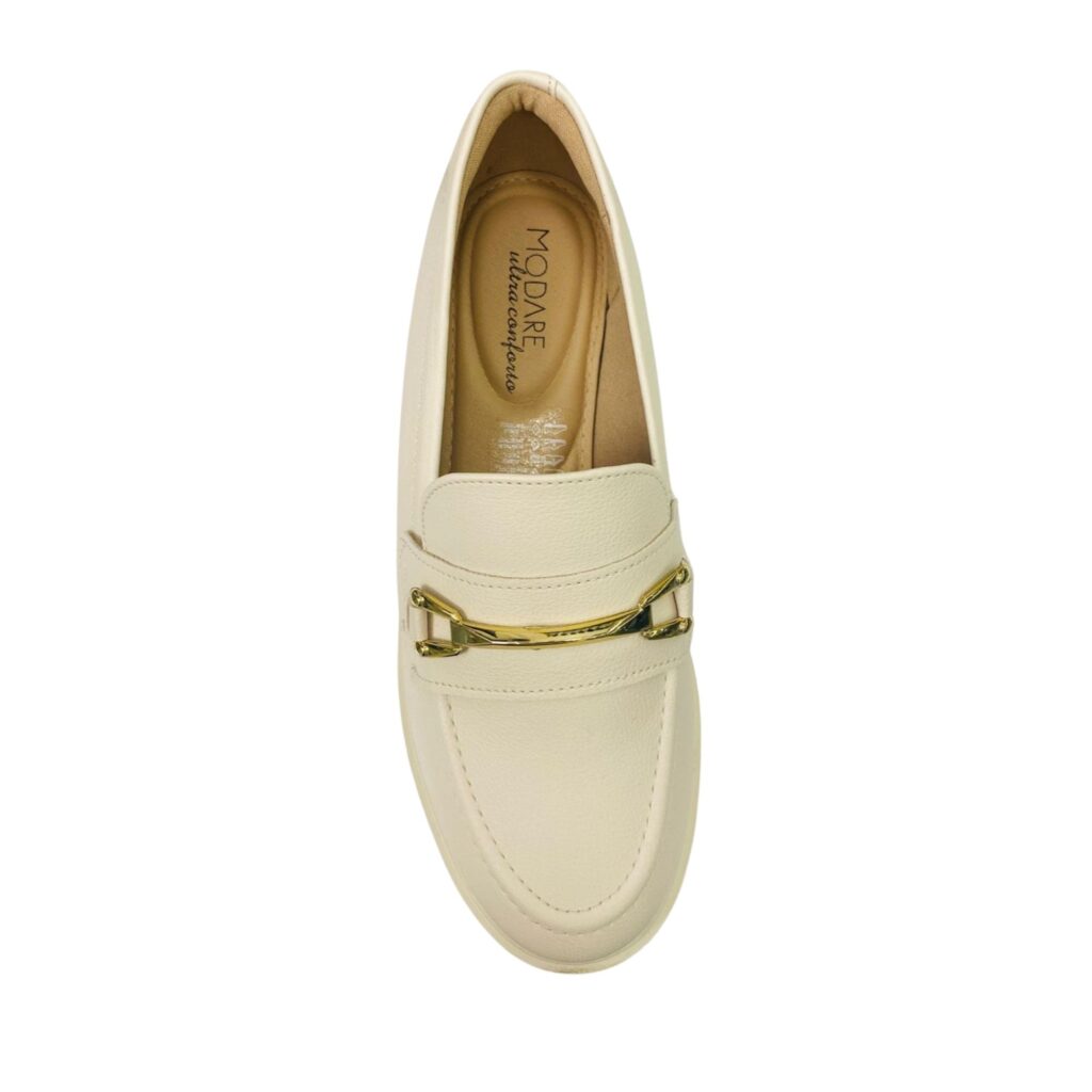 Alternative view of Mocasines Mujer Plataforma Crema | Zapato Chunky Cómodo